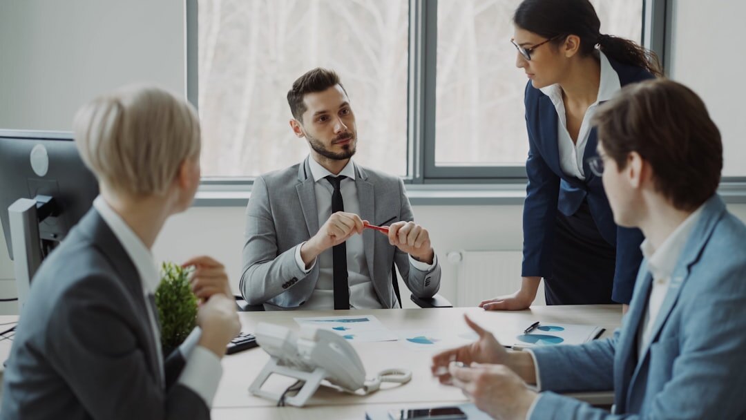 diverse business group discussion