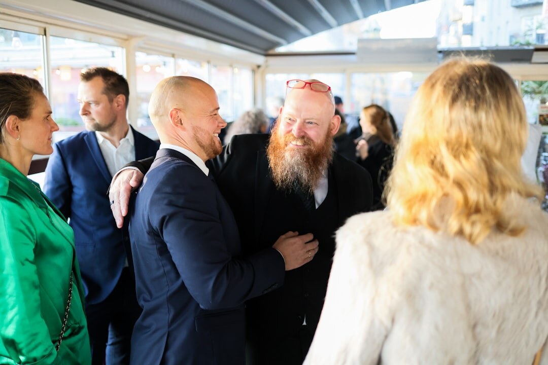 business people networking at event